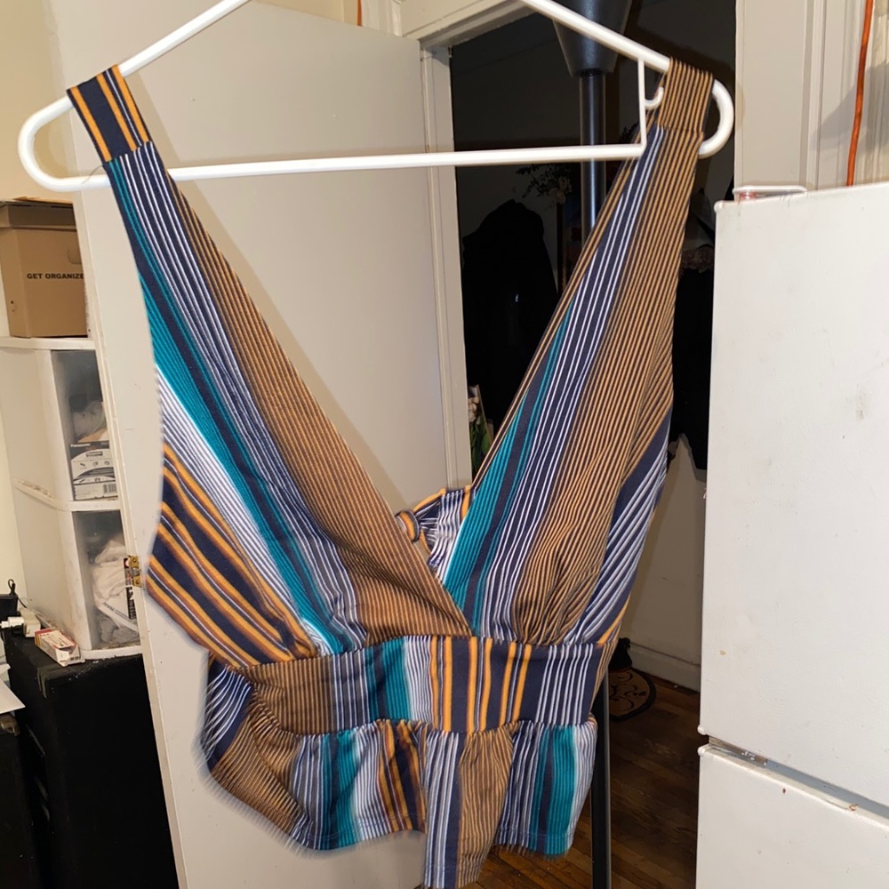 Tie back braless top